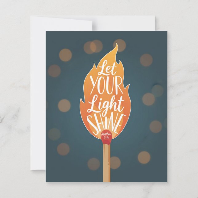Papier Let Your Light Shine – Matthew 5:16 (Devant)