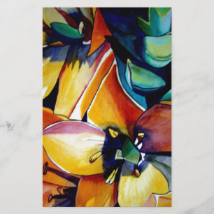 Papier L'étoile jaune de Bethléem l'aquarelle de fleurs
