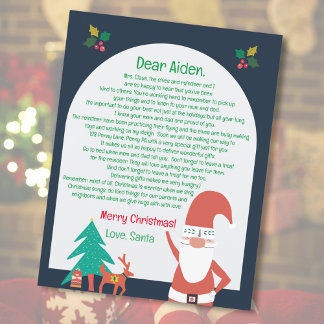 Papier Letter from Santa Nordic Merry Christmas