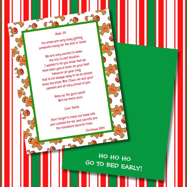 Papier Lettre à thème pain d'épices du Père Noël (Créateur téléchargé)