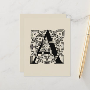 Papier Lettre A Vintage Monogramme De Noeud Celtique
