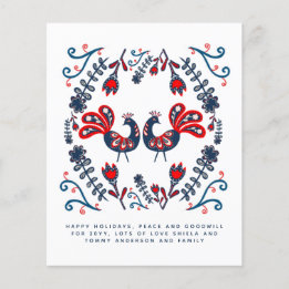 Papier Lettre annuelle des fêtes des oiseaux d'art popula