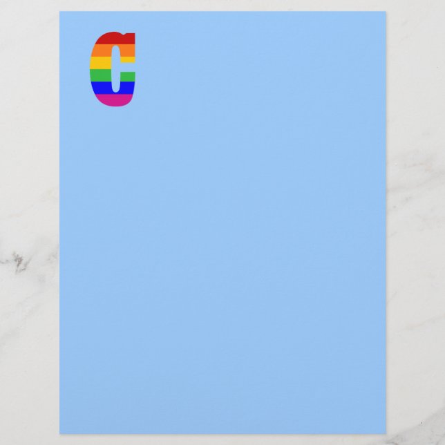 Papier LETTRE arc-en-ciel C (Devant)