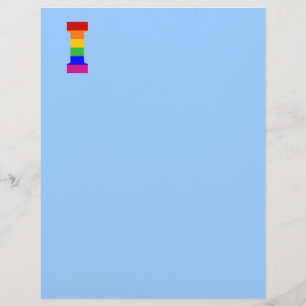 Papier LETTRE arc-en-ciel I
