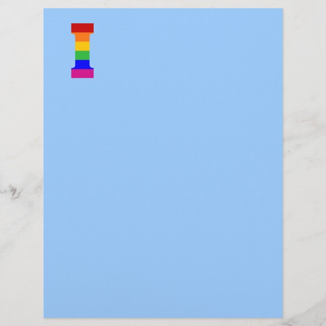 Papier LETTRE arc-en-ciel I (Devant)