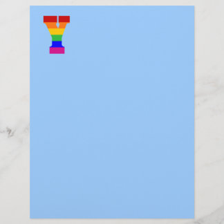 Papier LETTRE arc-en-ciel Y