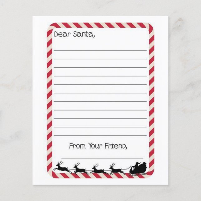 Papier Lettre au Père Noël (Devant)