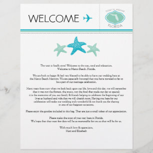 Papier Lettre de bienvenue mariage pour la Floride