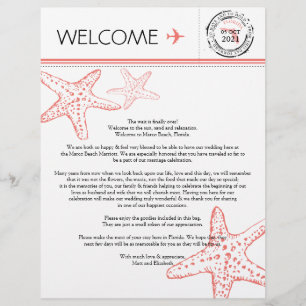 Papier Lettre de bienvenue mariage pour la Floride