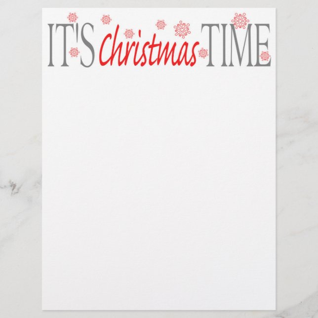 Papier Lettre de Christmas Time (Devant)