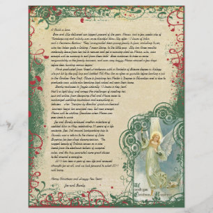 Papier Lettre de Noël Angel vintage