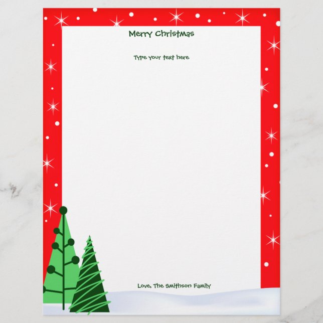 Papier Lettre de Noël / Vacances personnalisées Stationna (Devant)