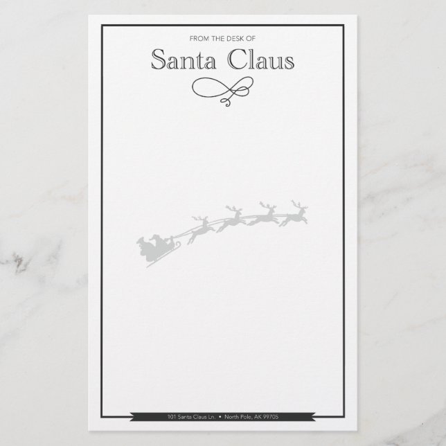 Papier Lettre De Père Noël Naughty Blank (Devant)
