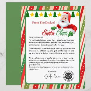 Papier Lettre de Père Noël Northpole Mail