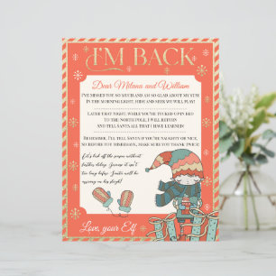Papier Lettre de retour Elfe Noël Invitation