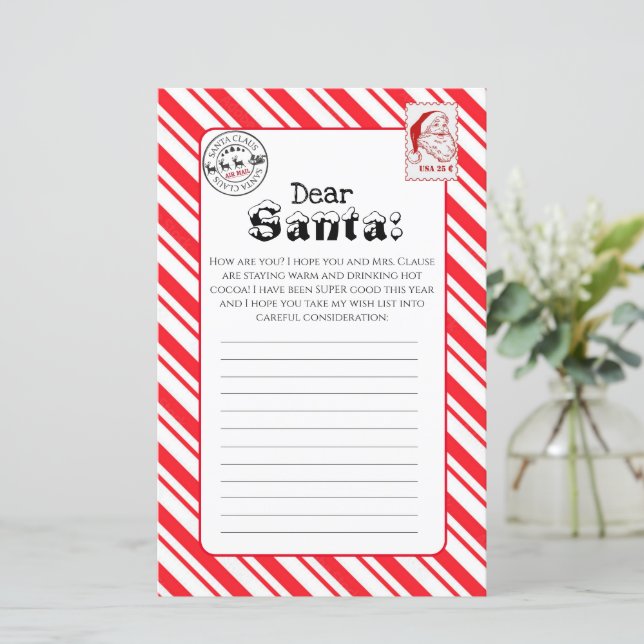 Papier Lettre de voeux de Noël (Debout devant)