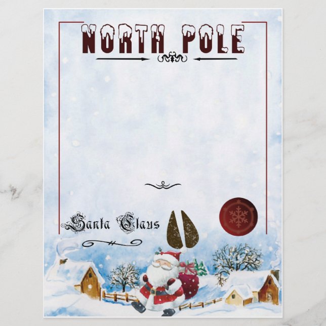 Papier Lettre du Père Noël (Devant)