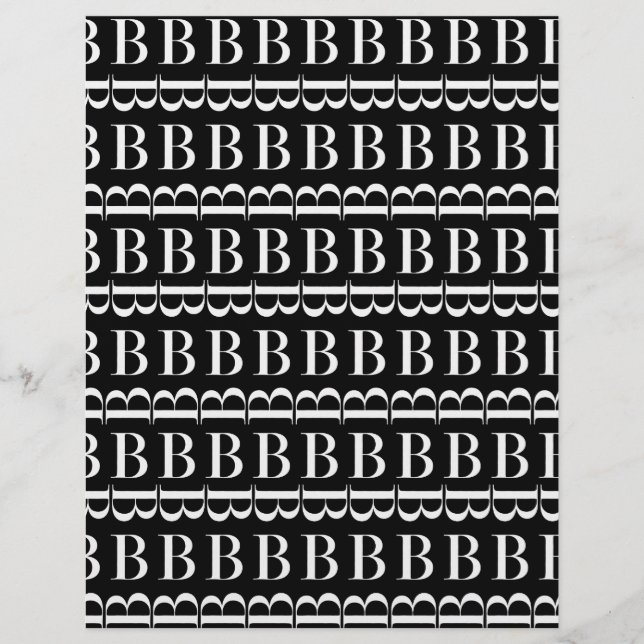 Papier Lettre initiale monogramme B (Devant)
