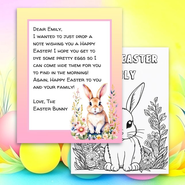 Papier Lettre lapin de Pâques personnalisée (Créateur téléchargé)
