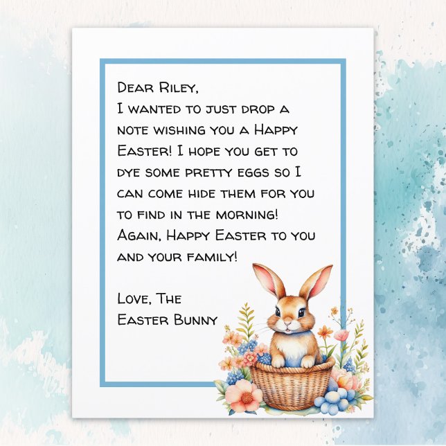 Papier Lettre lapin de Pâques personnalisée (Créateur téléchargé)