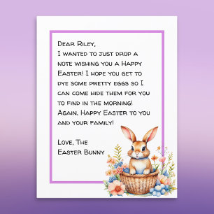 Papier Lettre lapin de Pâques personnalisée