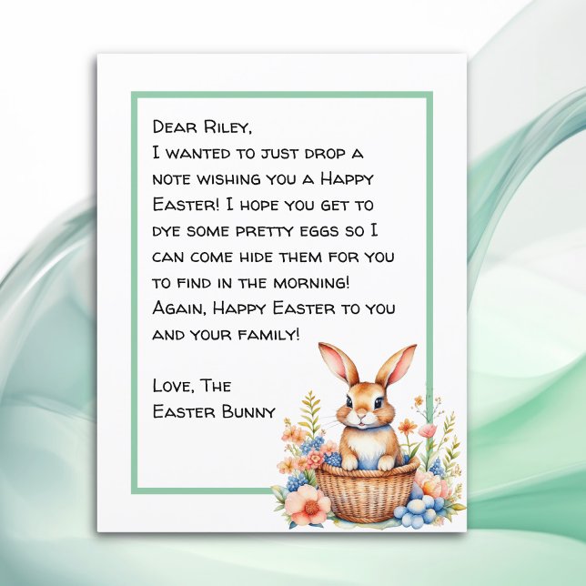 Papier Lettre lapin de Pâques personnalisée (Créateur téléchargé)