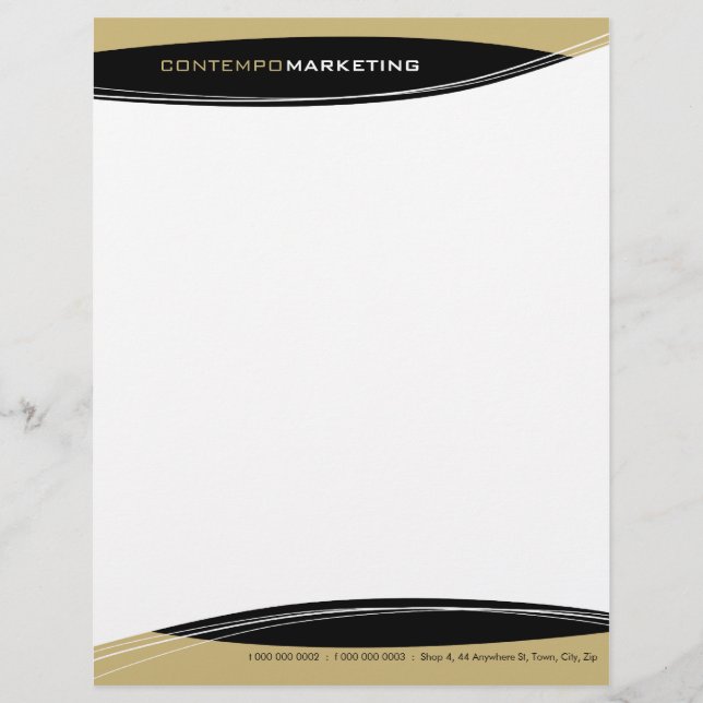 Papier LETTRE MODERNE EN-TÊTE :: contempo 1 (Devant)
