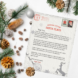 Papier Lettre Père Noël Noël Pour Les Enfants Mignonne Et