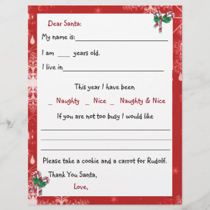 Papier Lettre Père Noël, Sucres de canne et flocons de ne