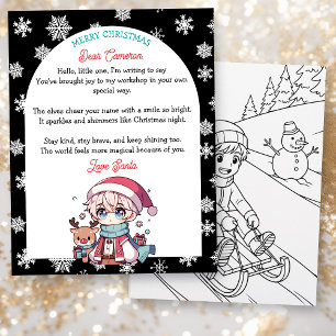 Papier Lettre personnalisée d'enfant du Père Noël 