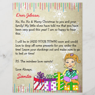Papier Lettre personnalisée du Père Noël