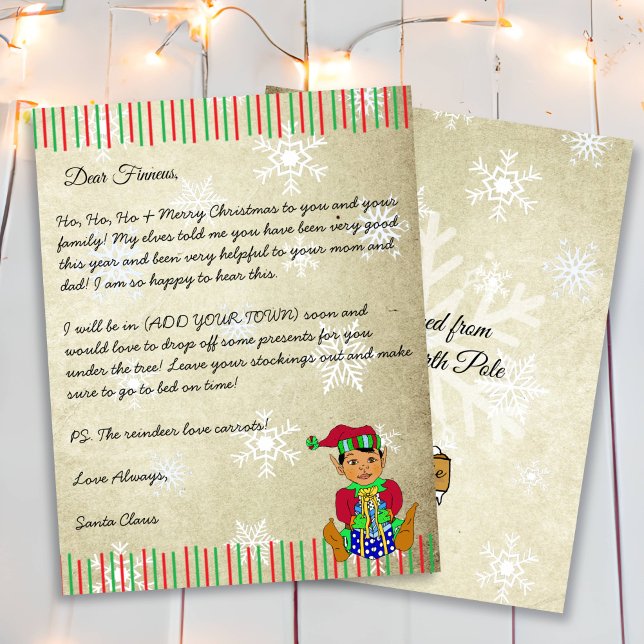 Papier Lettre personnalisée du Père Noël (Créateur téléchargé)