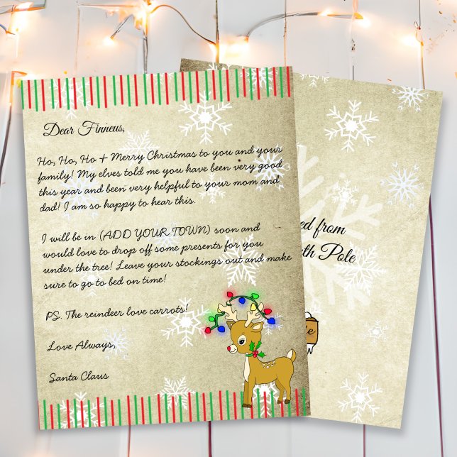 Papier Lettre personnalisée du Père Noël (Créateur téléchargé)