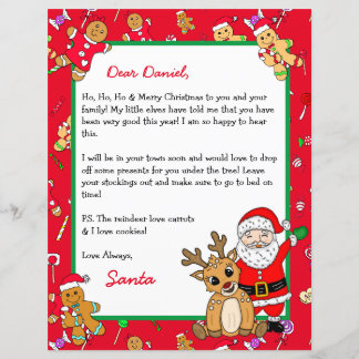 Papier Lettre personnalisée du Père Noël
