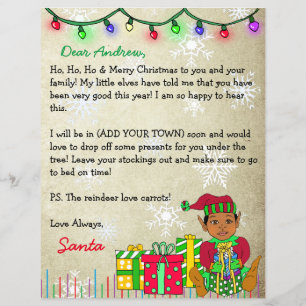 Papier Lettre personnalisée du Père Noël