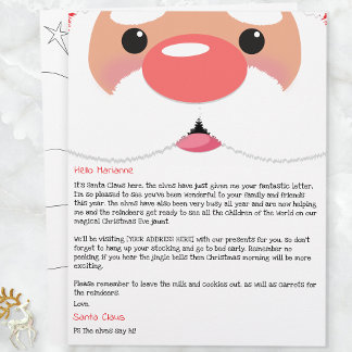Papier Lettre personnalisée du Père Noël aux enfants