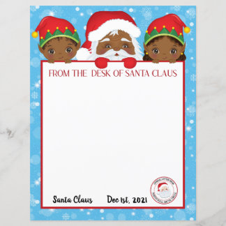 Papier Lettre personnalisée du Père Noël noir