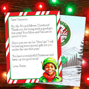 Papier Lettre personnalisée du Père Noël pour enfants