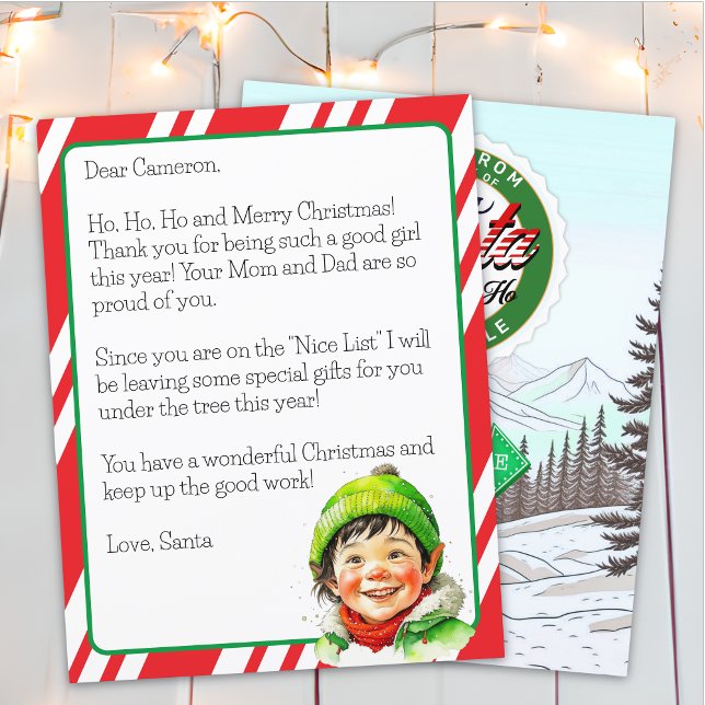 Papier Lettre personnalisée du Père Noël pour enfants (Créateur téléchargé)