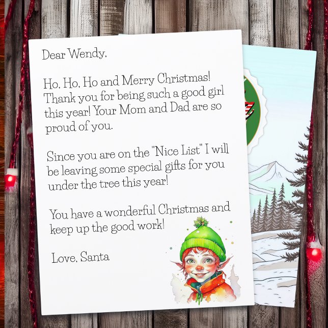 Papier Lettre personnalisée du Père Noël pour enfants (Créateur téléchargé)