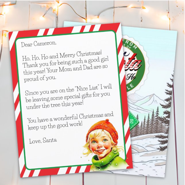 Papier Lettre personnalisée du Père Noël pour enfants (Créateur téléchargé)