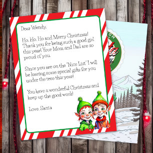 Papier Lettre personnalisée du Père Noël pour enfants
