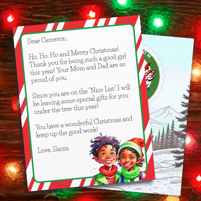 Papier Lettre personnalisée du Père Noël pour enfants (Créateur téléchargé)