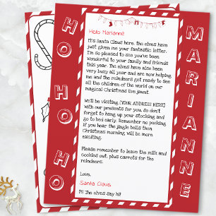 Papier Lettre personnalisée du Père Noël pour les enfants
