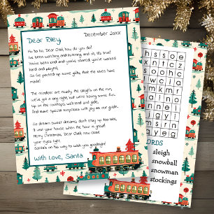 Papier Lettre personnalisée mignonne de Père Noël   Reche