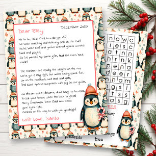Papier Lettre personnalisée mignonne de Père Noël   Reche