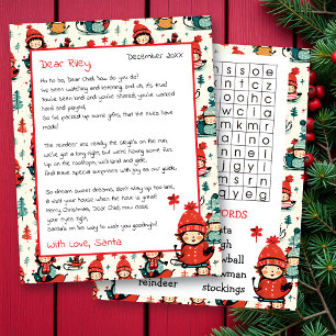 Papier Lettre personnalisée mignonne de Père Noël   Reche