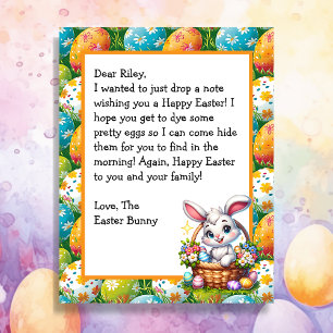 Papier Lettre pour enfants personnalisée de Bunny Pâques