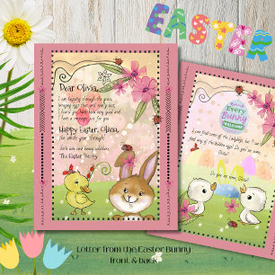 Papier Lettre Rose Magique du Lapin de Pâques