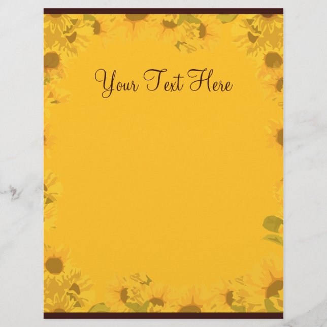 Papier Lettre Tournesol (Devant)